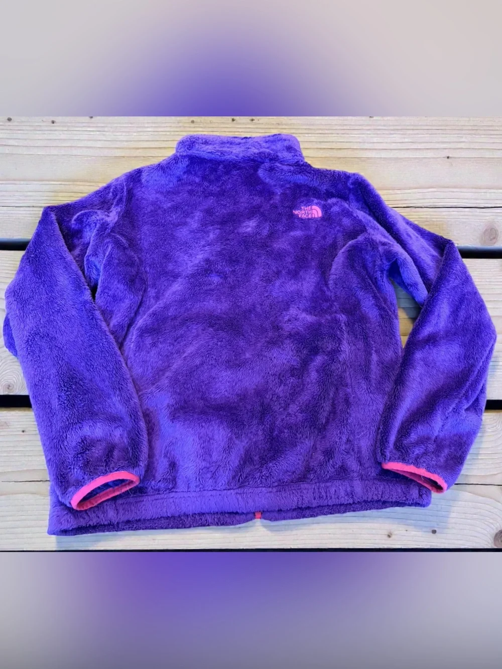 The North Face Kids Purple Fleece Jacket with Pink Accents